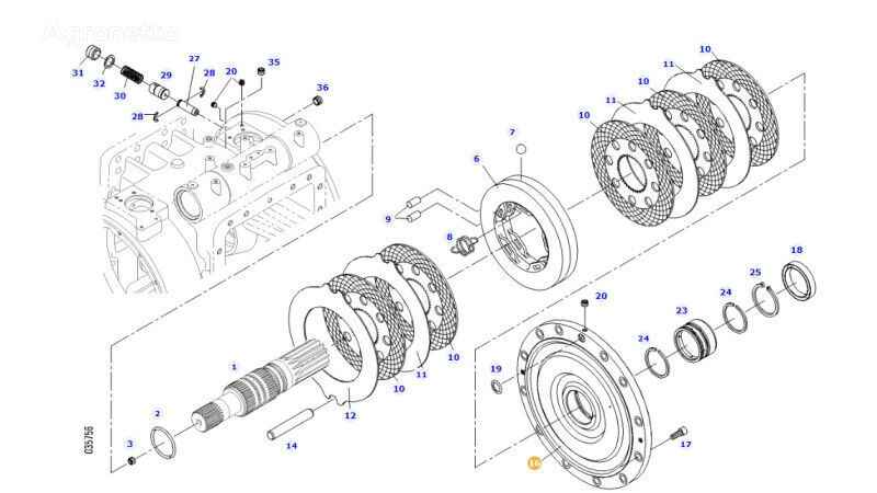 Fendt 411151150120 brake caliper for Fendt 414 Vario wheel tractor
