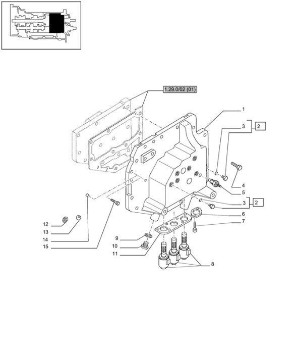 Pokrywa  47132363 other transmission spare part for New Holland T6010 T6090 T6070  wheel tractor