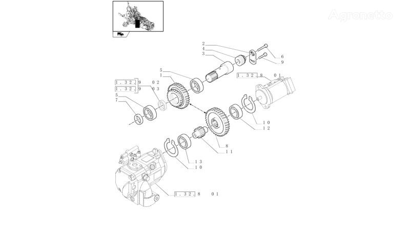 Koło zębate z41 87389629 other transmission spare part for New Holland T6010 T7230  wheel tractor