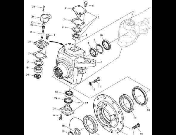 Obudowa L172006 piston ring for John Deere 7530 Premium  wheel tractor